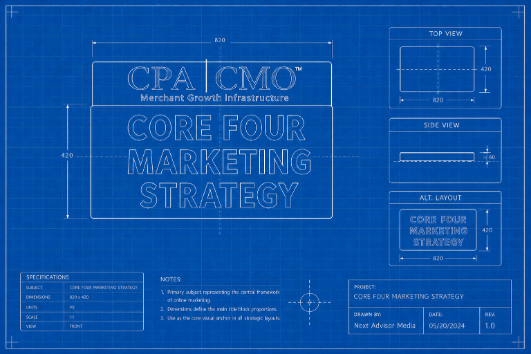 Minimalist circular system diagram with glowing segments on charcoal background.